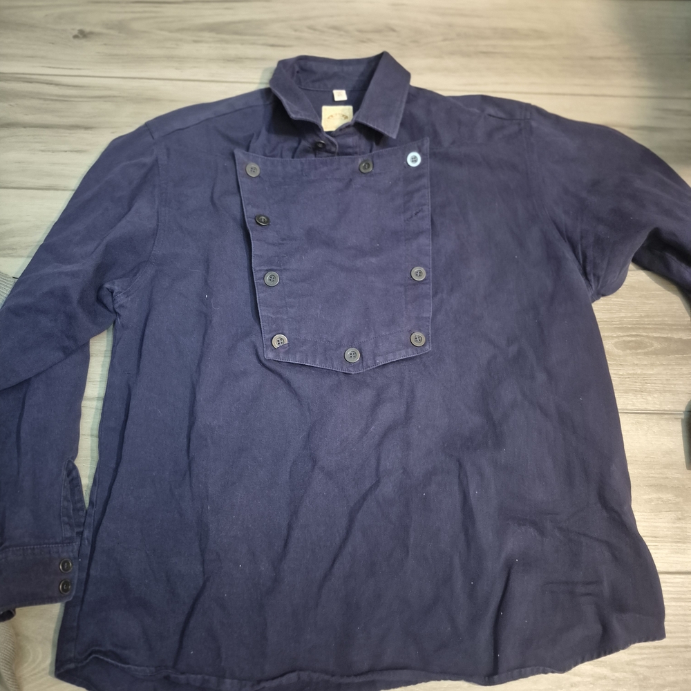 Men's Navy Long Sleeve Button-Up Shirt
